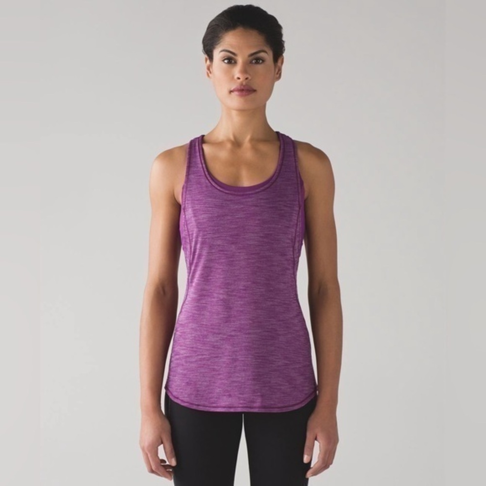 Lululemon On Track Tank Heathered Aurora / Aurora